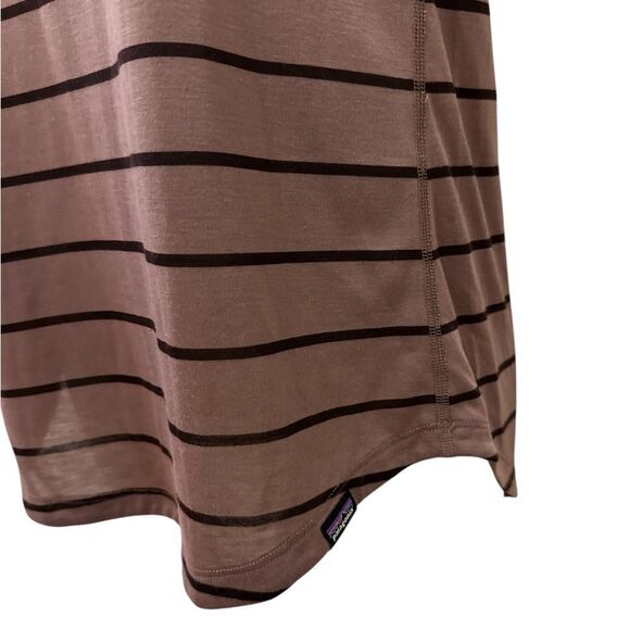 Patagonia Capilene Cool Trail Striped Brown l Mauve Women's Top Small S EUC - Picture 3 of 5